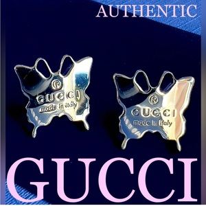 GUCCI TRADEMARK Sterling silver butterflies 🦋 earrings